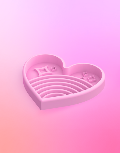 Pink Heart Slo Bowl